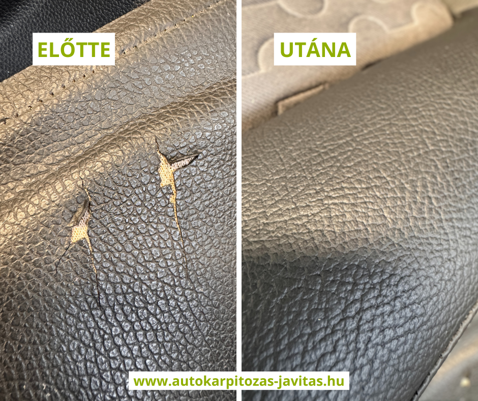 Opel Corsa - autókárpit javítás után vezetőoldali ülés előtte és utána kép